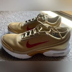 Nike Gold and Red Athletic Shoes